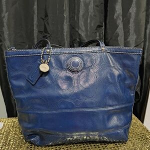 Coach Blue Tote Bag